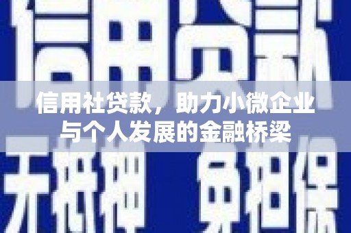 氹仔岛信用社贷款，助力小微企业与个人发展的金融桥梁