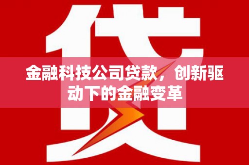 氹仔岛金融科技公司贷款，创新驱动下的金融变革