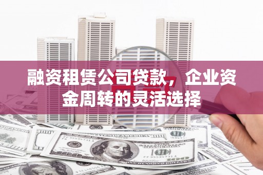 氹仔岛融资租赁公司贷款，企业资金周转的灵活选择