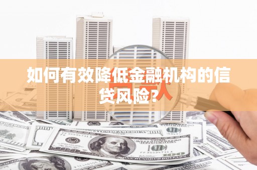 氹仔岛如何有效降低金融机构的信贷风险？