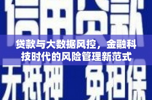 氹仔岛贷款与大数据风控，金融科技时代的风险管理新范式