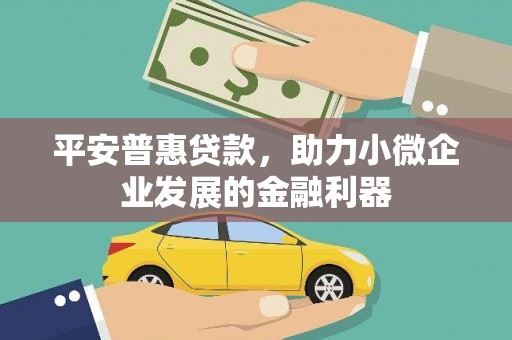 氹仔岛平安普惠贷款，助力小微企业发展的金融利器