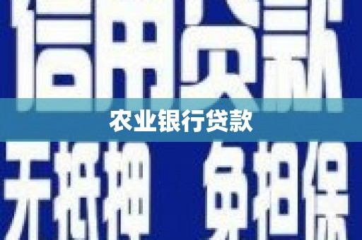 氹仔岛农业银行贷款