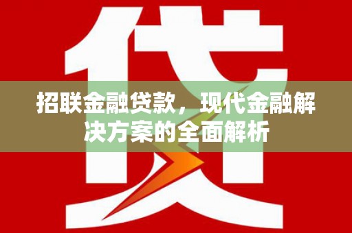 氹仔岛招联金融贷款，现代金融解决方案的全面解析