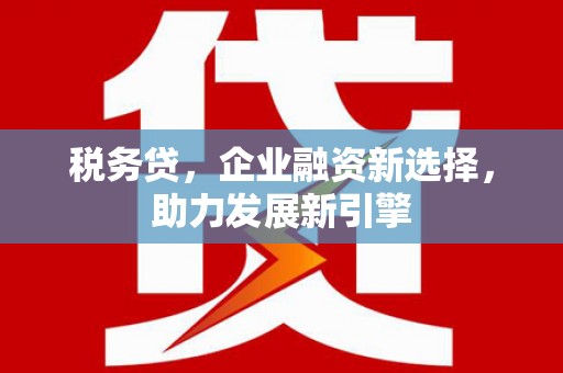 氹仔岛税务贷，企业融资新选择，助力发展新引擎