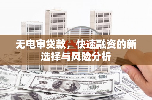 氹仔岛无电审贷款，快速融资的新选择与风险分析
