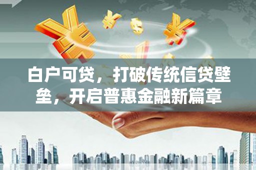 氹仔岛白户可贷，打破传统信贷壁垒，开启普惠金融新篇章