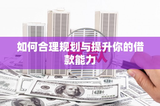 氹仔岛如何合理规划与提升你的借款能力